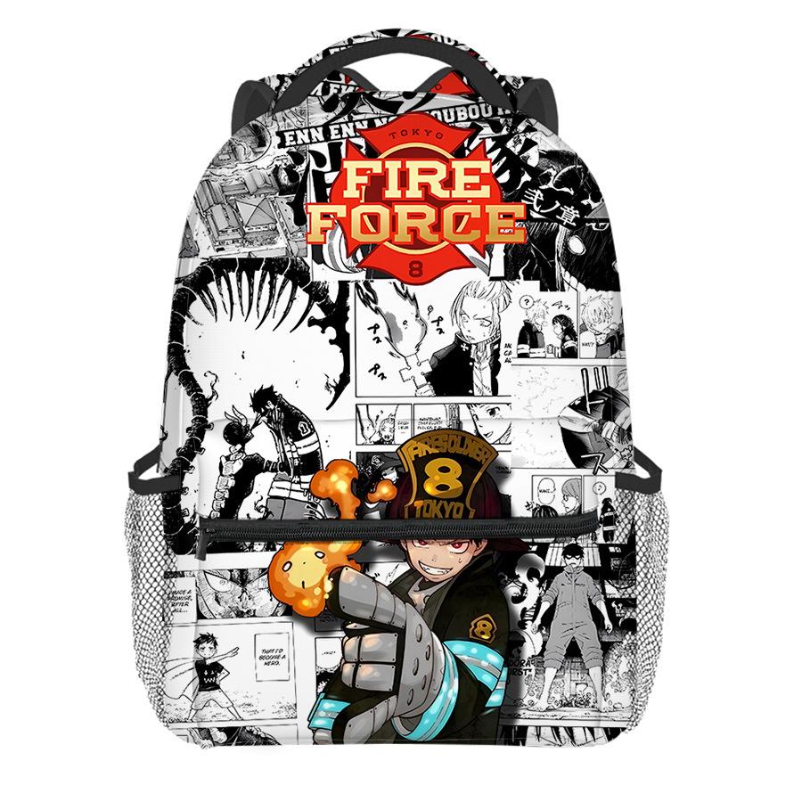 Классический Cool Fire Force сезон 3 студенческий Рюкзак для школы Тетрадей Рюкзаки 3D Печать Оксфорд Водонепроницаемый Мальчики/Девочки Дорожные Рюкзаки