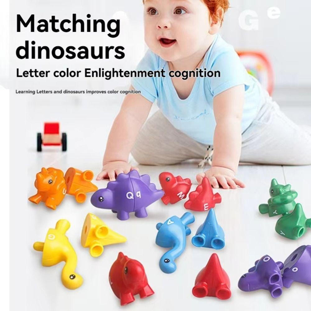 Double-Sided Letters Matching Letters Toy Dinosaur Alphabet Sensory Toys Children Kids Boys