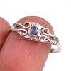 Натуральный камень Танзанит 925 Проба Стерлинговое Серебро Ювелирное Кольцо Размер 9 z2m37