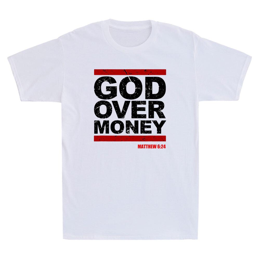 God Over Money Matthew 6:24 Christian Bible Faith Quote Vintage Unisex's T-Shirt