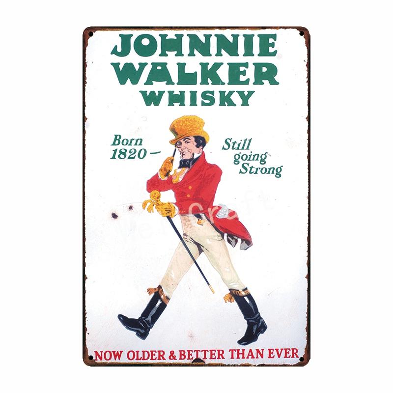 [ WellCraft ] johnnie whisky Metal Sign Wall Plaque Painting FG-237