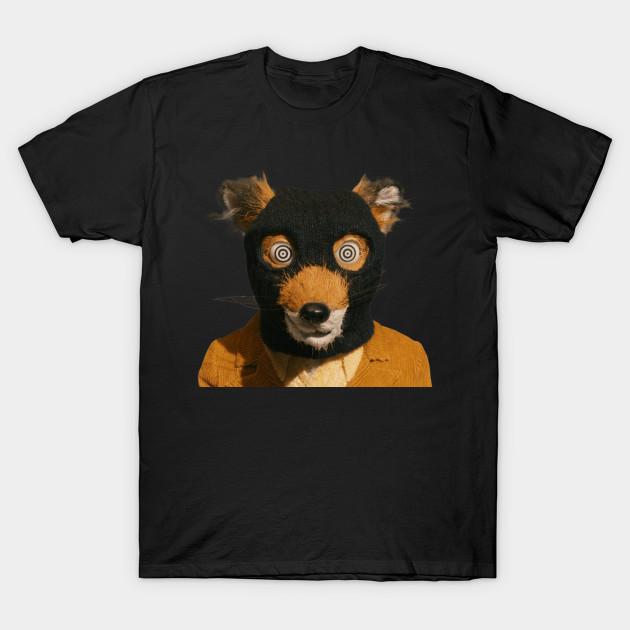 Asian Size Men Print T-shirt Crazy Eyes - Fantastic Mr. Fox - Wes Anderson No-Cut Heat Transfer Print Cotton Tshirt