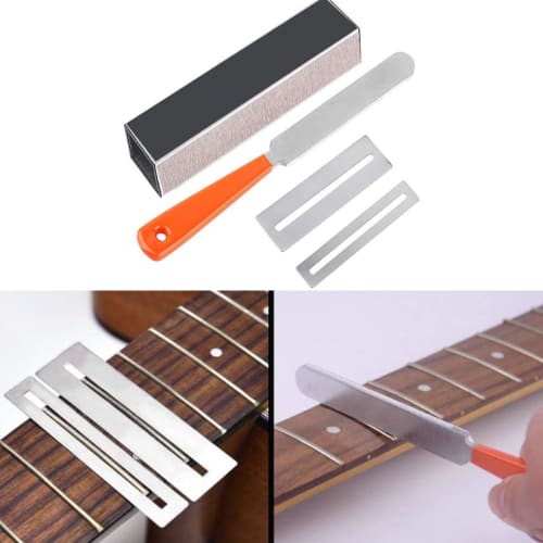 HOTQ Fret Polishing Plate Guitar Tool Kit with Guitar File and Fret File Tool Set for Guitar String Instruments