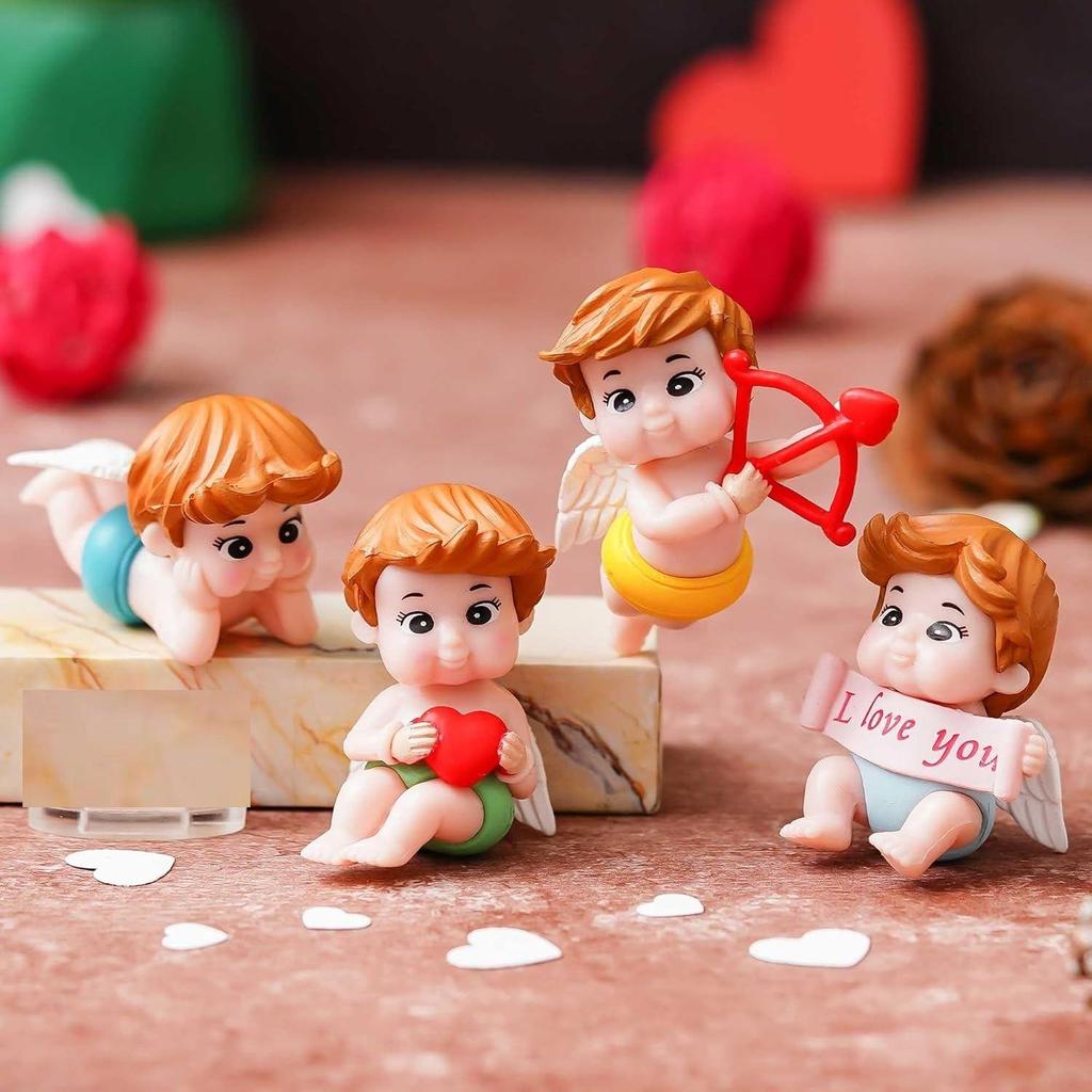 Cupid Miniature Showpieces (Set of 4) Valentine Day Decoration Items | Home Decor Latest