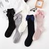 Solid Children Socks With Bows Cotton Baby Girls Socks Soft Toddlers Long Socks For Kids Princess Knee High Socks for Girls 2022 New Spring Autumn