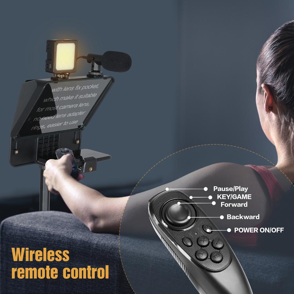 Andoer A10 Портативный смартфон DSLR камера Телесуфлер с держателем телефона Дистанционное управление