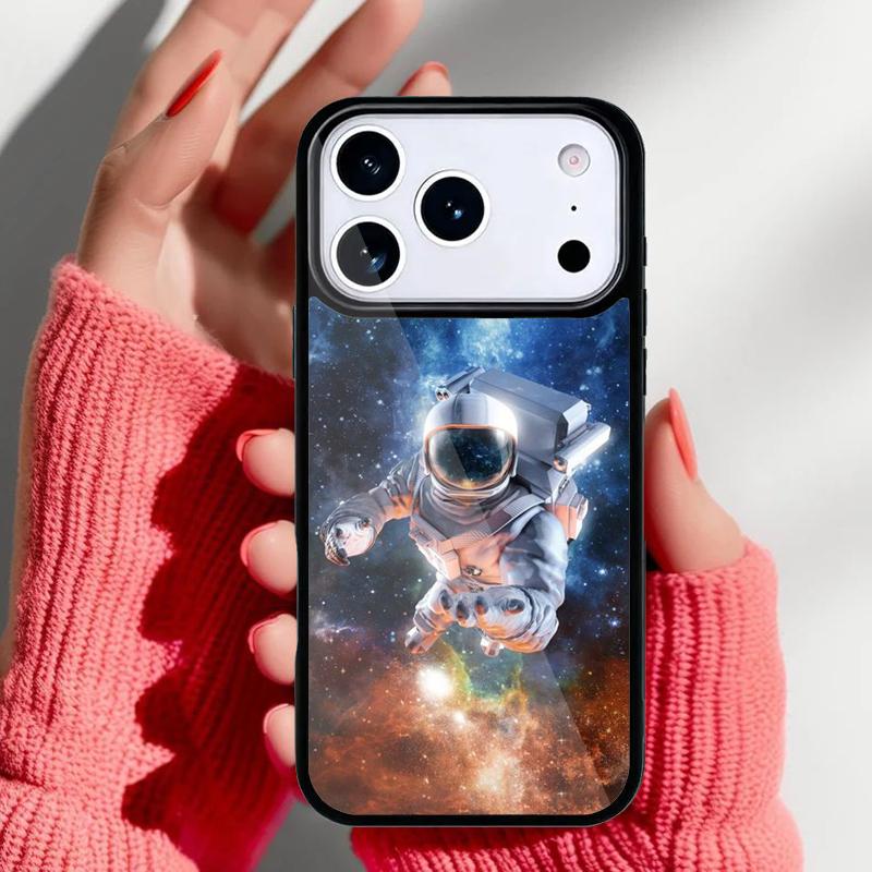 Креативный чехол для телефона Астронавт для iPhone 17 16 15 14 13 Pro Max Задняя крышка для 12 11 Pro Coque