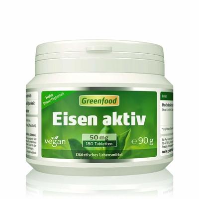 Greenfood Железо Активное 50 мг, 180 Таблеток