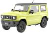 Aoshima Bunka Kyozaisha Rakupla Snap Car Series JB64 Jimny 2018 Kinetic Yellow Plastic Model 1/24 No.03-KY Color-coded (Car)