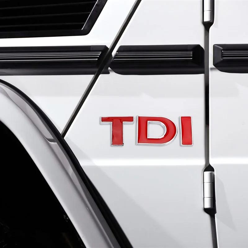 3D Metal TDI Logo Chrome Car Rear Trunk Badge Sticker Emblem For VW GTI Polo Golf 5 6 7 Tiguan Passat Decals Auto Accessories AX3