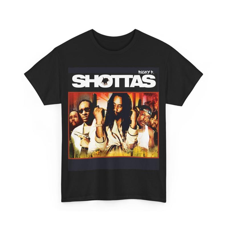 Футболка с принтом из гангстерского фильма Shottas, плотный хлопок