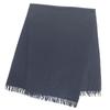 Very Good Shawl Logo Embroidered Fringe Extra Large Shawl Stole Navy Cashmere Women Used