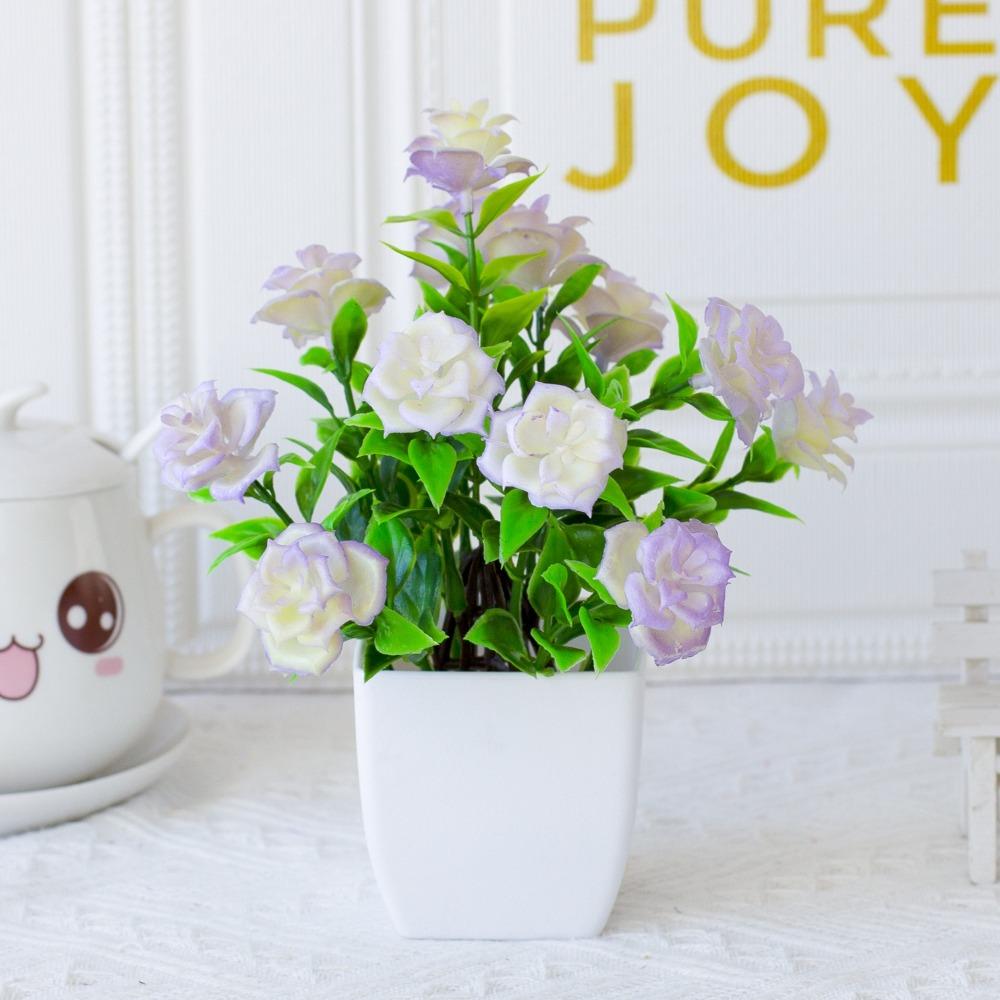 Fake Potted Flowers False Plants Simulated Tree Pot Plants Artificial Flower  Home Garden Decor