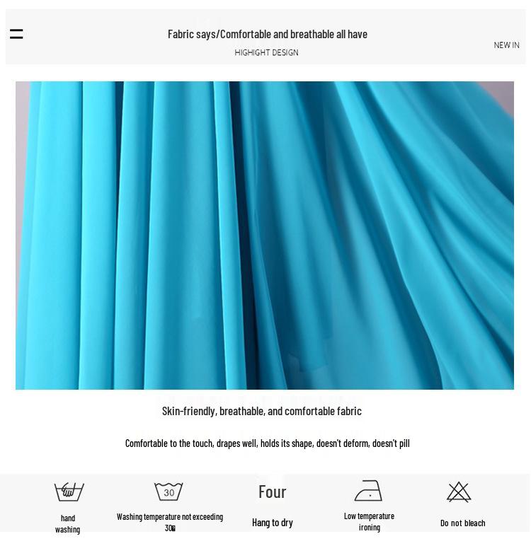 Юбка-свинг из двухслойного шифона 720° для современных бальных танцев и тренировок по квадратным танцам