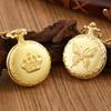 2pcs/set, Luxury Men's Pocket Watches, Golden Butterfly Pocket Watch, Mens Classic Pocket Watch Fashion Men Necklace Chain Pocket Watch with Box