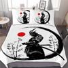 Japanese Samurai Scenery Silhouette 3D Print Bedding Set Cozy Soft Duvet Cover King Queen Twin Size Birthday Gift Bedroom Decor