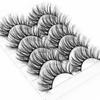 Woman Natural Long Volume Fluffy Wispies Eye Lash Extension 3D Mink Hair False Eyelashes Crisscross