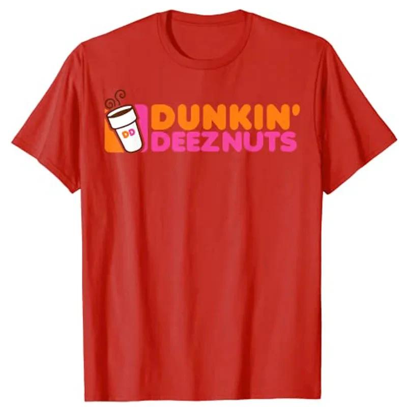 Dunkin Deez Nuts Футболка Dunkin Deeznuts Эстетичная одежда Графические футболки Топы Повседневная свободная одежда Модная уличная одежда