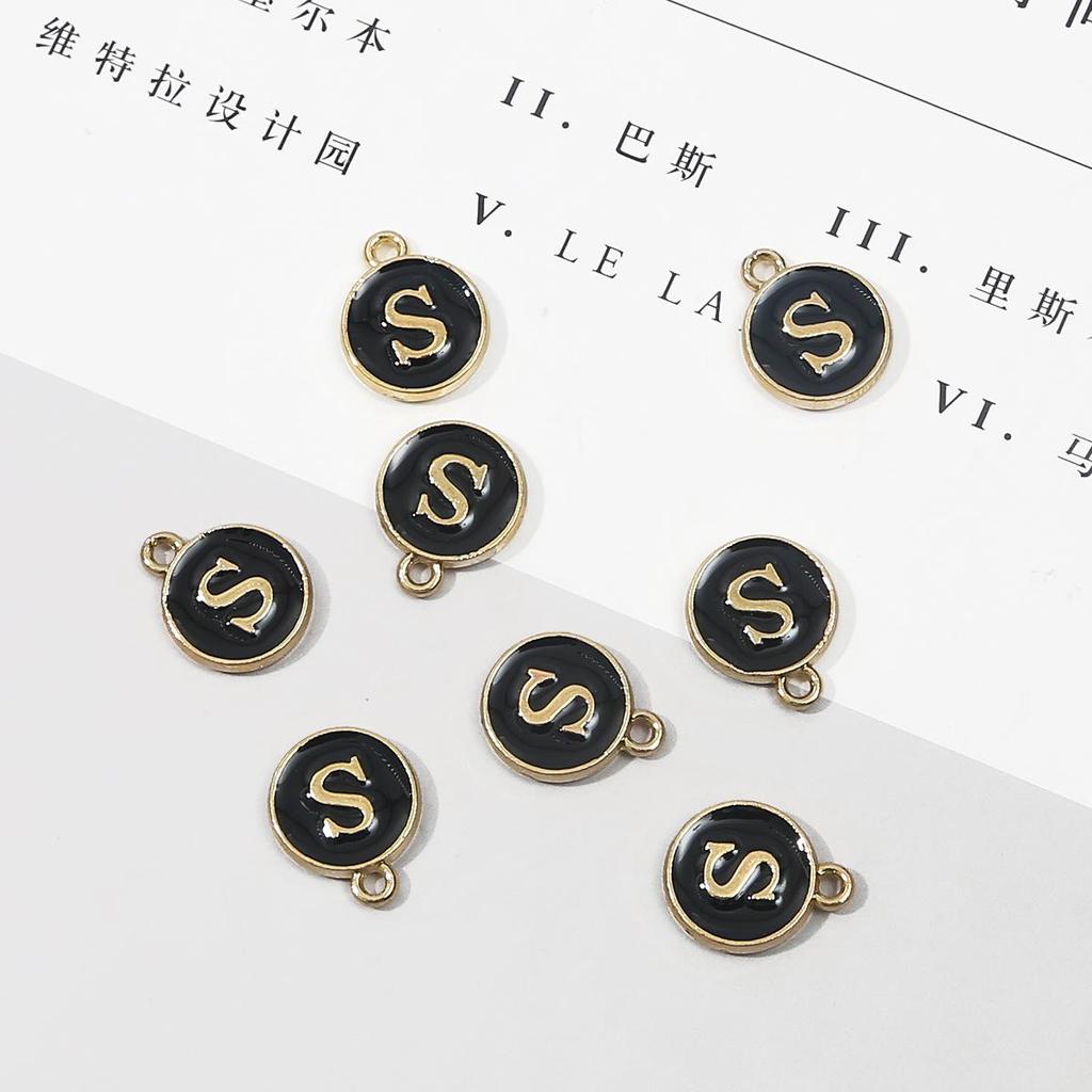 10 шт., металлическая эмаль, английские буквы, подвески, подвеска для самостоятельного изготовления ювелирных изделий, ожерелье, браслет, аксессуары