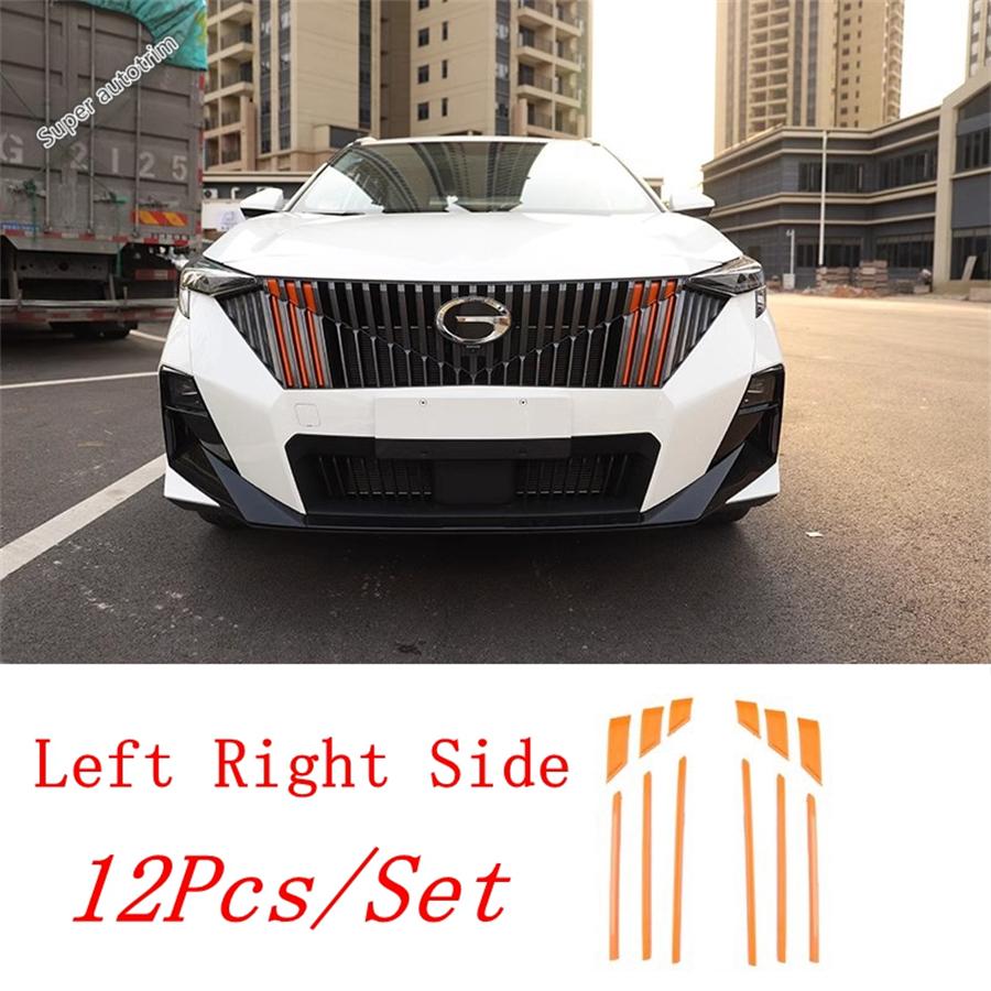 Front Grille Strip Modification Fog Lamp Frame Decoration Cover Trim ABS Accessories Exterior Kit For Trumpchi GAC GS3 2024 2025
