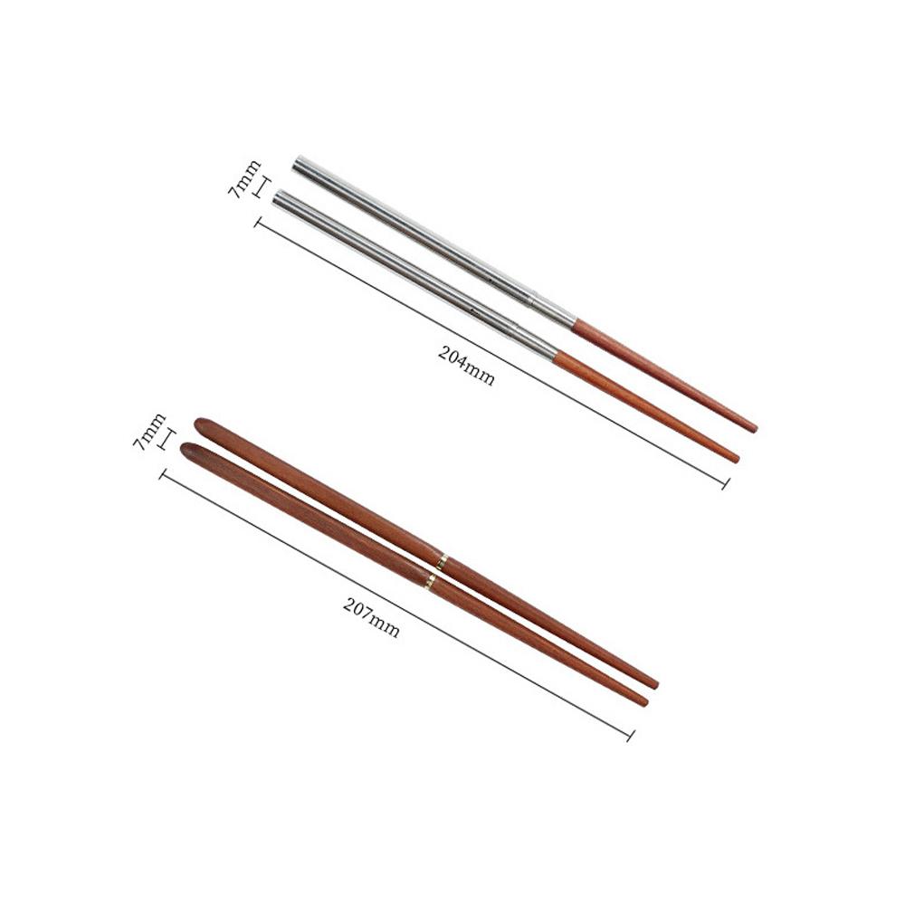 Folding Chopsticks Outdoor Camping Picnic Travel Portable Tableware A Pair of Chopsticks with Storage Bag