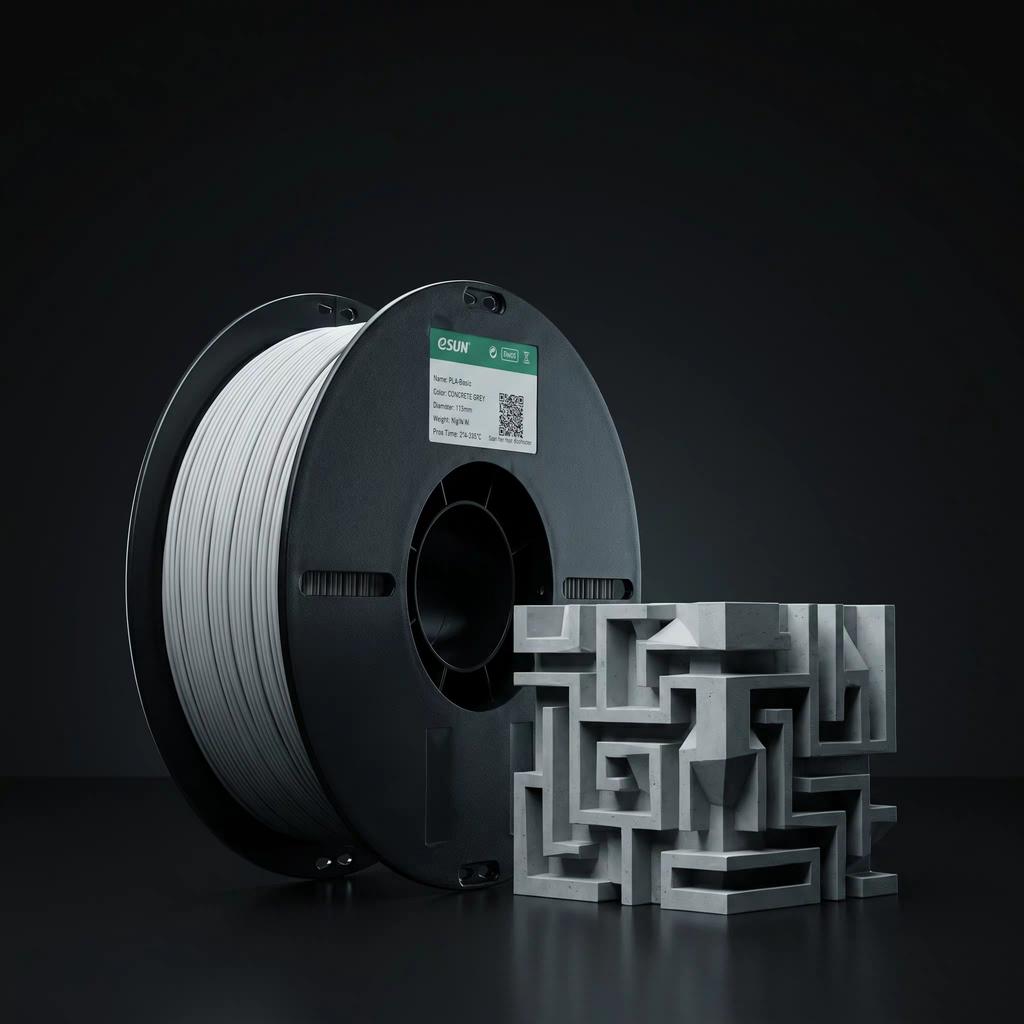 ESUN PLA 3D Printing Filament 1.75mm Light Grey FDM Plastic Rod 1KG 27 Colors Factory Quality Guarantee ROHS REACH