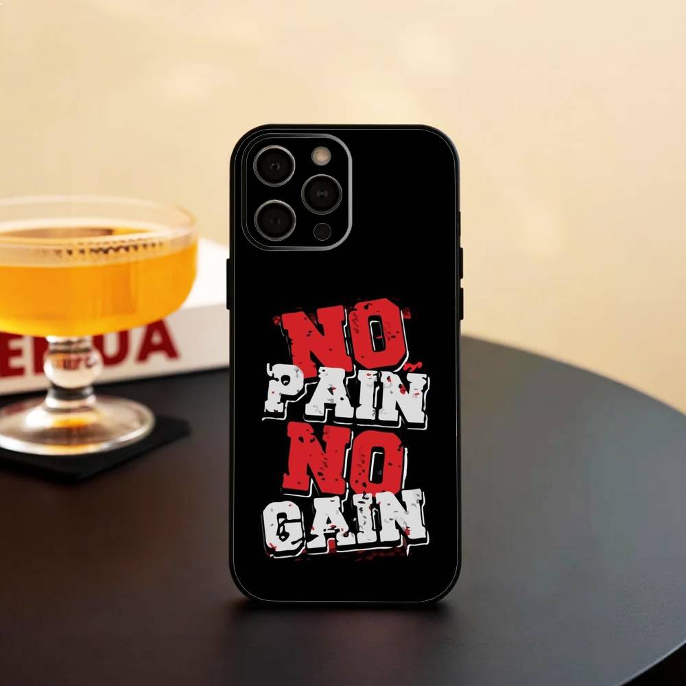 N-No P-Pain No Gain Gym Phone Case Silicone Soft For IPhone 17 16 15 14 13 12 11 X XR Plus Pro Max Plus