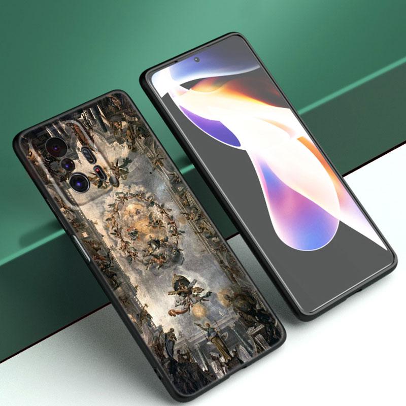Чехол для телефона Michelangelo Adam Fresco Art для Xiaomi Mi A2 8 9 SE Note 10 10T 11 12 Lite 9T 11T 12S 12T Pro A3 6X 12X, черный чехол