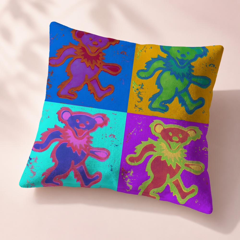 Street ggGrateful DeaD Cushion Cover Premium Reversible Pillow Cover in Dual Comfort Decor for Home  Car