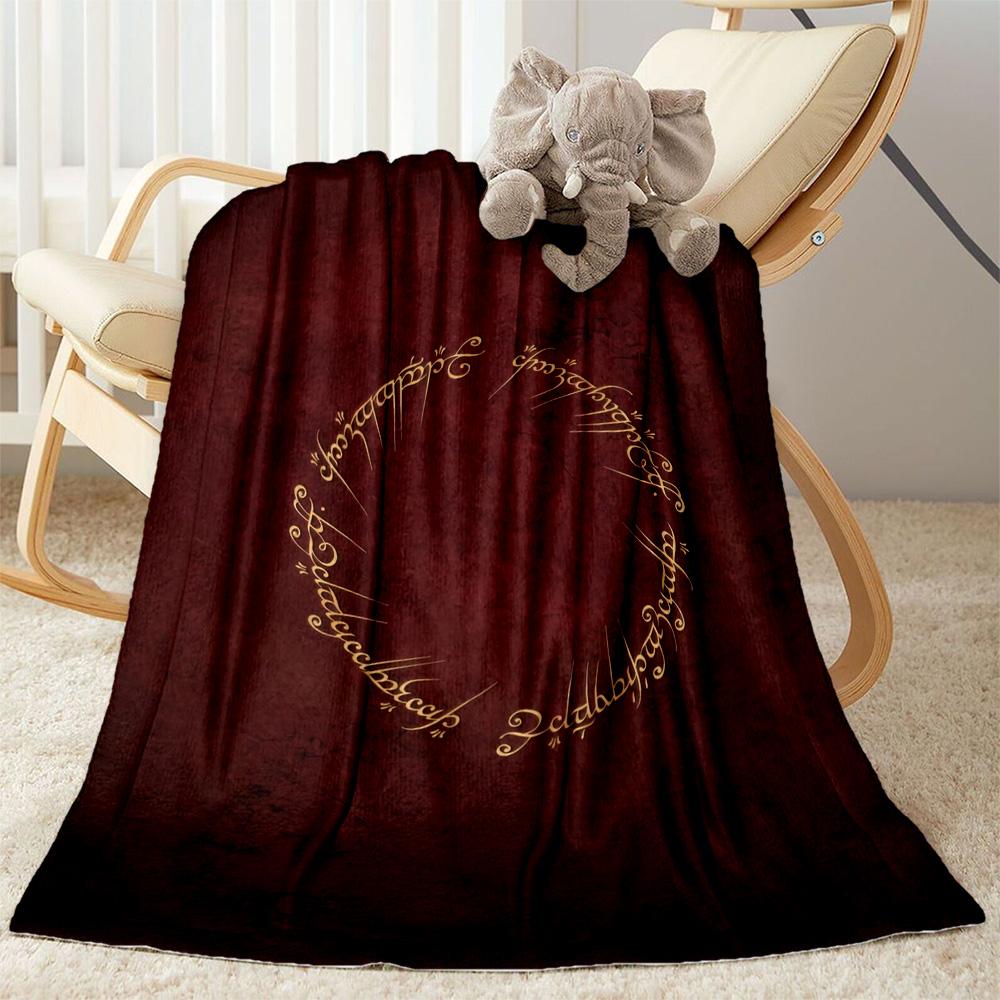 Lord Rings Symbol Blanket Comfortable Perfect for Couch Livingroom Bed All-Season Use Modern Unique Gift for Family and Friends Camping