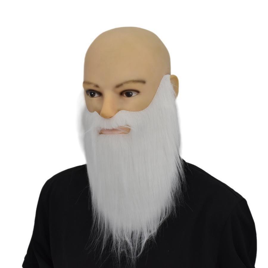 Маска Гринча на пол-лица с зелеными волосами и причудливым дизайном для рождественских празднований