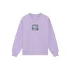 Li Ning Sports Lifestyle Series Logo Print Loose Fit Round Neck Pullover Sweatshirt Women Sweatshirt Purple AWDS042-6