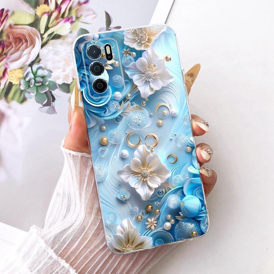 For OPPO A16 A16s Phone Case luxury flower Cool animals design Soft Silicone TPU For OPPO A54s A 54 S A 16 Back Cover