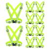 Reflective Fluorescent Night Traffic Construction Walking [ZERONOWA] Vest, Vest, Work, Security, Site, Jogging, (10, Yellow)