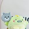 Green Dinosaur Green Dinosaur Doll Pendant Cartoon Dinosaur Wolf Plush Keyring  Couple