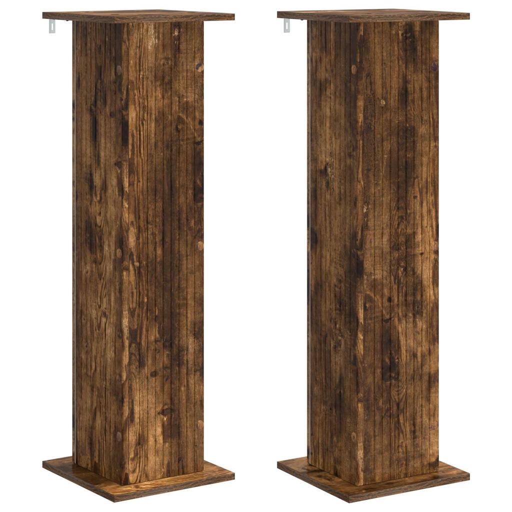 Plant Stand 2 pcs Smoked Oak 30.5 x 30 x 100.5 cm