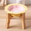 Persian Cat Bowl Anti-Black Chin Cat Canned Food Ceramic Bowl Small Dog Food Bowl With Wooden Shelf Anti-Knockover Water Cup