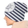 Navy Blue Nautical Wheel Anchor Skullies Beanies Caps Unisex Women Unisex Fashion Winter Warm Knitting Hat Adult Bonnet Hats