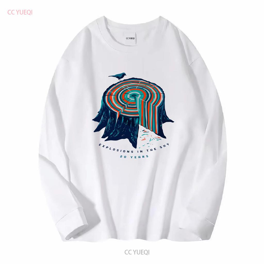 Explosions in the Sky 20 Years Anniversary T Shirt Size Large long sleeves vintage Washed homme Comfortable fashion