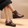 Winter Cotton Shoes Plus Velvet Autumn and Winter Non-slip Warm Short Boots Women's Shoes Leather Shoes Middle-aged Winter Shoes
