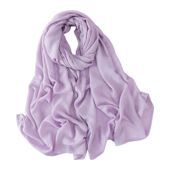 Women Headscarf Solid Color Soft Breathable Wide Head Wrap Versatile