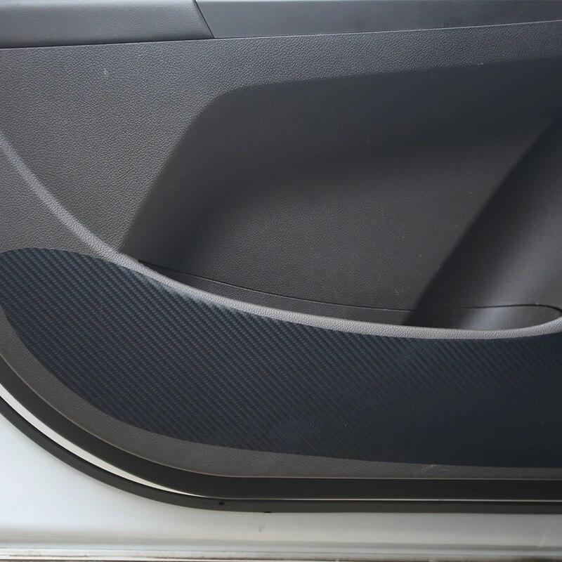 My Good Car 4PCS Car Burning Carbon Fiber Vinyl Inner Door Protection Film Sticker Case Chevrolet Cruze 2009 - 2014 Accessories