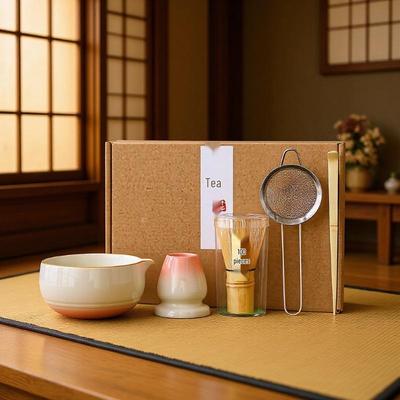 Японский чайный сервиз матча: Керамическая миска и венчик