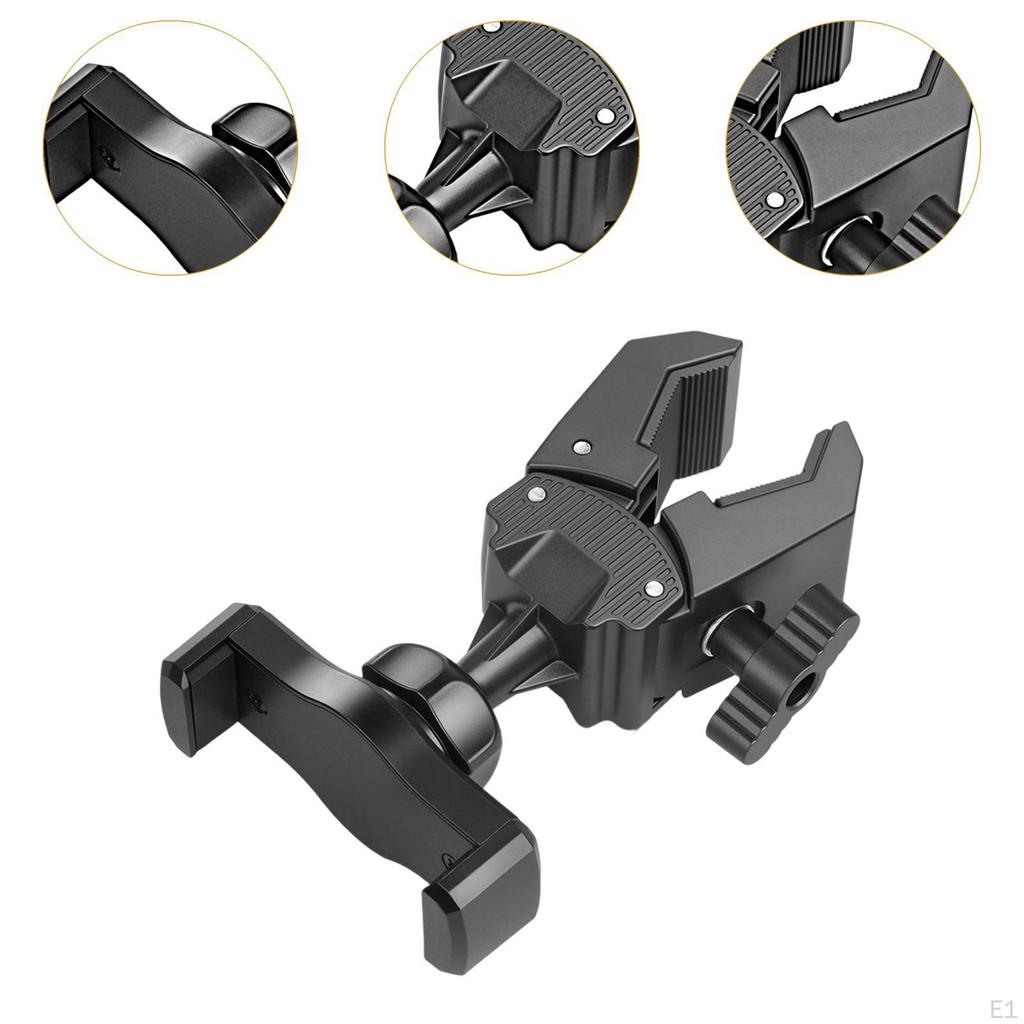 Phone Holder Bracket,Lightweight Portable Sturdy Tripod Mount Smartphone Clamp for Vlog