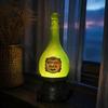 Haunted House Accents Lighted Halloween Witch Brew Glitter Light, Gothic Bottle Lamp with Unique Holiday Present Green Glow, Spooky Apothecary