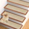 1PC/15PC Anti Moving Staircase Covers Slip Resistant Linen Self Adhesive Stair Mats for Elders and Pets 4 Colors