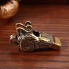 1Pc Vintage Brass Dragon Head Whistle Car Keys Chains Pendants Men Women Outdoor Survival Tools Whistles Necklaces Keychains