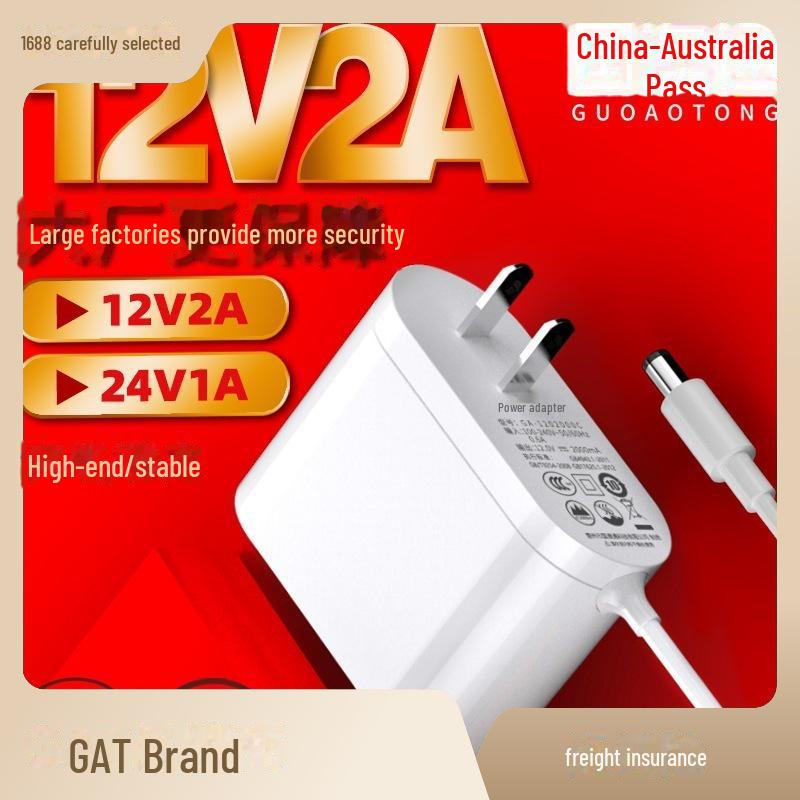 «Адаптер питания 12 В 2 А с сертификацией 3C и 24 В 1 А, сертифицированный CQC для массажера Fascia Gun»