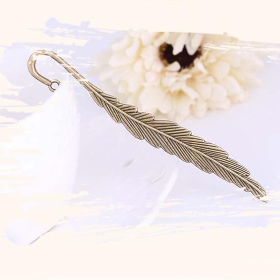 2Pcs Feather Bookmark Metal Book Mark Page Reading DIY Gifts Stationery for Home Study School Office