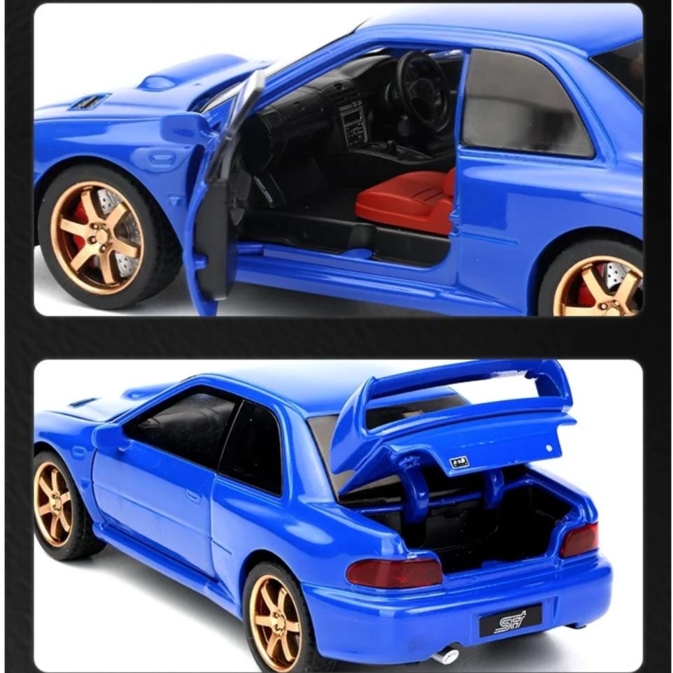 Модель автомобиля Subaru Impreza Sti в масштабе 1/32, спортивный автомобиль, имитация автомобиля, модель из сплава, детская игрушечная машинка, коллекционные украшения для мальчика